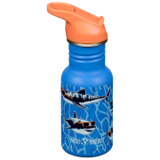 Bouteille enfant Klean Kanteen Kid Classic Narrow 12oz (w/Flip Seal Sport Cap) bleu sharks in shades