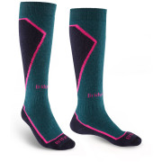 Chaussettes hautes femme Bridgedale Ski Midweight+ Women's bleu / rose petrol/navy/282