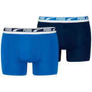 Caleçon homme Puma Everyday Multi Logo Boxers 2P bleu / bleue claire Blue Combo