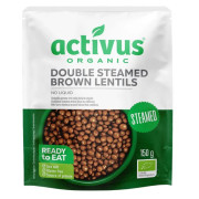 Repas prêt à manger Activus Lentilles brunes cuites à la vapeur sans liquide de conservation 150 g BIO