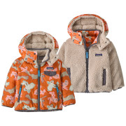 Veste enfant Patagonia Baby Reversible Tribbles Hoody - BNLM orange/beige Bunny Life: Marigold