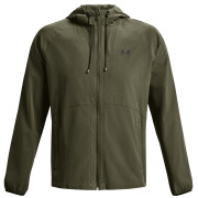 Veste de printemps homme Under Armour Stretch Woven Windbreaker vert foncé MarineODGreen/Black