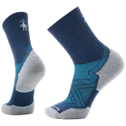 Chaussettes Smartwool Run Targeted Cushion Mid Crew Socks bleu / gris DEEP NAVY