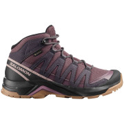 Chaussures femme Salomon X-Adventure Recon Mid Gore Tex rouge Huckleberry / Nine Iron / Shadow Gray