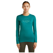 T-shirt fonctionnel femme Icebreaker Women Merino 200 Oasis LS Crewe Sunrise Summit