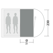 Tapis de tente Outwell Cozy Carpet Sky 2