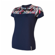 T-shirt fonctionnel femme Sensor Coolmax Impress Deep Blue/Leaves bleue Deep Blue/Leaves