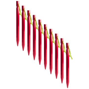 Piquets tente Warg ALU Premium 10 pcs rouge