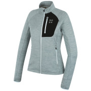 Sweat-shirt femme MOOA Nyore Grid 220 bleu aqua melange