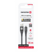 Câble données et chargement Swissten Aramid Reinforced USB/Lightning 1,5 m