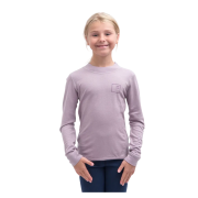 T-shirt fonctionnel enfant Sensor Merino DF Logo Up Mystic Violet