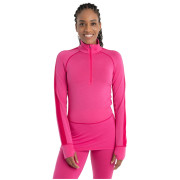 T-shirt fonctionnel femme Icebreaker W ZoneKnit 260 LS Half Zip rose Tempo/Electron Pink/Cb