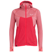 Sweat-shirt femme Salewa Puez Hybrid PL W FZ rouge 1836 rose red melange/6110