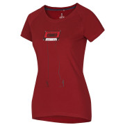 T-shirt femme Ocún Raglan T rouge Wine Merlot Tape