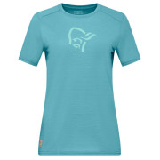 T-shirt femme Norrona femund equaliser merino T-shirt bleu clair Brittany Blue