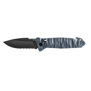 couteau pliant TB OUTDOOR Cac S200 French Army Knife Textured G10 Serrated bleu / gris