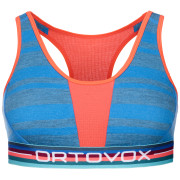 Soutien-gorge sport Ortovox 185 Rock'N'Wool Sport Top bleu foncé Skyblue