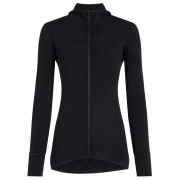 Veste polaire fonctionnelle femme Icebreaker Women Merino Blend 200 RealFleece™ Descender LS Zip Hoodie noir Black