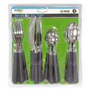 Set de couverts Bo-Camp Cutlery set 24 pieces girs Grey