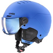 Casque de ski enfant Uvex Rocket Jr. Visor bleue blue mat