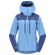 Veste de plein air pour femme Norrona Trollveggen Gore-Tex Pro Light Jacket bleu clair Allure/Vintage Indigo