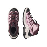 Chaussures enfant Salomon X Ultra Mid Gtx J Huckleberry-Dawn Pink-Concord Grape