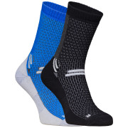 Chaussettes High Point Trek 4.0 Socks (Double pack) bleue / noir Black / Celery