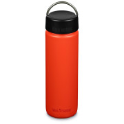 Bouteille en acier inoxydable Klean Kanteen Wide w/Wide Loop Cap - brushed stainless 800 ml brique red