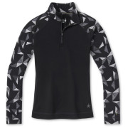 T-shirt fonctionnel femme Smartwool W Merino 250 Bl Pattern 1/4 Zip Boxed noir / blanc BlackPinwheel