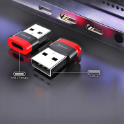 Adaptateur Swissten Dataguard With Data Blocking USB-A (Male) / USB-C (Female)