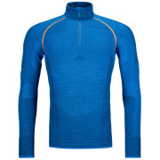 Sweatshirt fonctionnel homme Ortovox 230 Competition Zip Neck bleue JustBlue