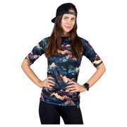 T-shirt fonctionnel femme Drexiss All Alpine Peaks Coolmax bleu / orange