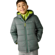Veste d'hiver enfants Regatta Junior Hooded Marizion Dark Forrest Green kaki Dark Forrest (Wild Lime)