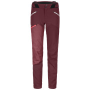 Patalon femme Ortovox W's Westalpen Softshell Pants rouge Winetasting