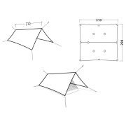 Tarp Robens Vestis 3.10 x 2.92 Duo tarp UL