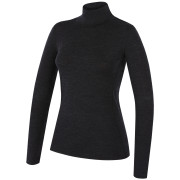 Col roulé femme MOOA MerinoSilk Collar 160 noir black melange