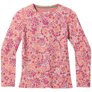 T-shirt fonctionnel enfant Smartwool Kids' Classic Thermal Merino Base Layer Crew rose FESTIVE FUCHSIA FLORAL