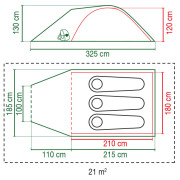 Tente de randonnée Coleman Darwin Summer 3 Plus