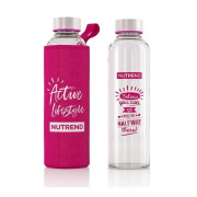 Gourde sport Nutrend Skleněná s termoobalem 500 ml rose Pink