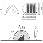 Tente de randonnée Easy Camp Rondane 3 II.