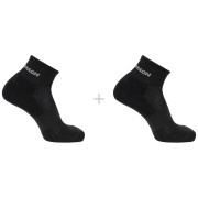 Chaussettes Salomon Evasion Ankle 2-Pack vert BLACK / BLACK