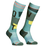 Chaussettes hautes femme Ortovox Freeride Long Socks Cozy Women's bleu clair Ice Waterfall