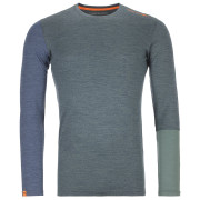 T-shirt homme Ortovox Rock'n'Wool Long Sleeve M vert - bleu Greenforestblend