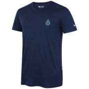 T-shirt homme Zulu Merino Quest 160 Short Comfy bleu foncé navy melange