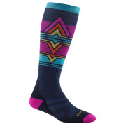 Chaussettes hautes femme Darn Tough Echo Otc rose / bleu eclipse