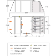 Tente familiale Vango Lismore Air 450 Package