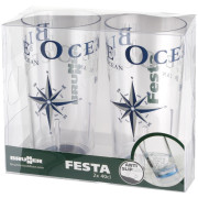 Jeu de verres Brunner Set Festa Blue Ocean - 2ks