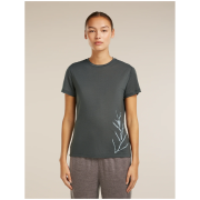 T-shirt fonctionnel femme Icebreaker Merino Blend Core SS Tee Panax gris OBSIDIAN