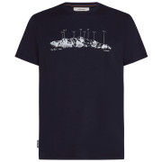 T-shirt homme Icebreaker Men Merino 150 Tech Lite SS Tee The Peaks bleu foncé Midnight Navy