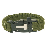 Bracelet Yate Paracord s píšťalkou a křesadl olive